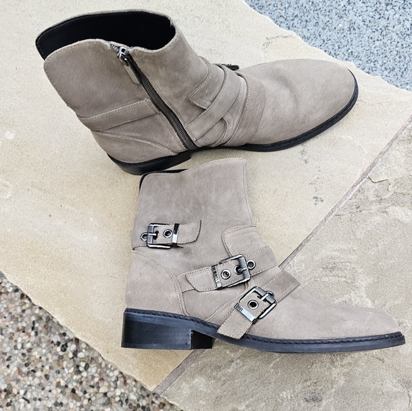 Nwot Kendall+Kylie Nori Suede Buckle Strap Moto Ankle Boot Tan Women's boots8,5M - Picture 5 of 16
